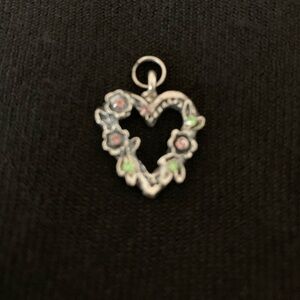 Open Heart Silver Charm